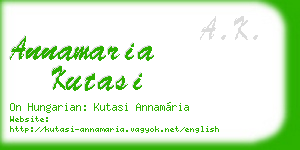 annamaria kutasi business card