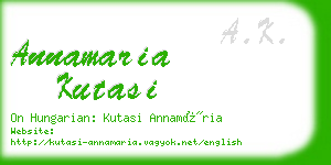 annamaria kutasi business card